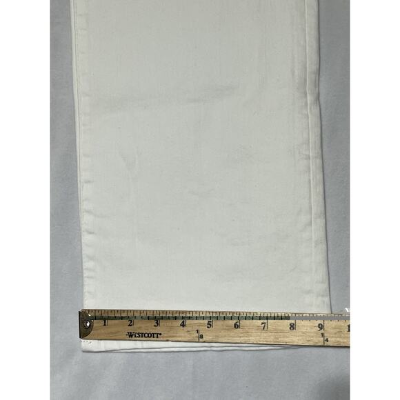 J Crew 96 Low Rise Slim Wide Leg Jean in White Denim Womens 27P Petite - Picture 10 of 14